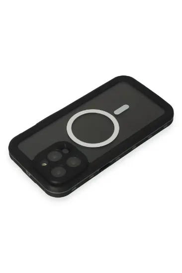 Newface iPhone 15 Pro Max Kılıf Red Pepper Magneticsafe Su Geçirmez Kılıf - Siyah-Gri resmi