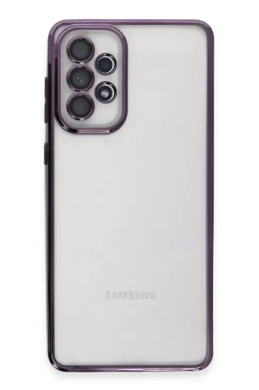 Newface Samsung Galaxy A53 5G Kılıf Razer Lensli Silikon - Mor resmi
