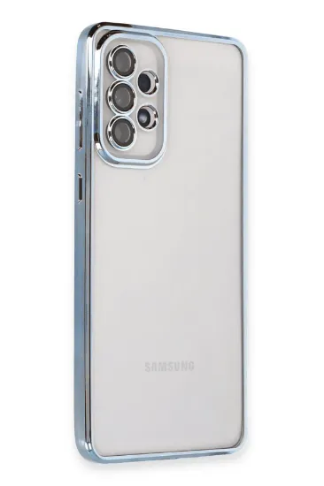Newface Samsung Galaxy A53 5G Kılıf Razer Lensli Silikon - Açık Mavi resmi