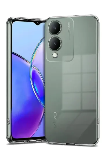 Newface Vivo Y17S Kılıf Lüx Şeffaf Silikon resmi
