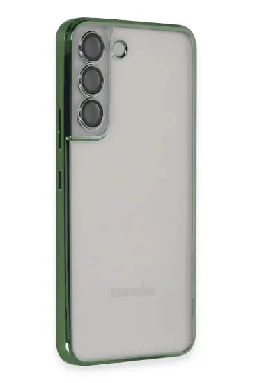 Newface Samsung Galaxy S22 Kılıf Razer Lensli Silikon - Yeşil resmi