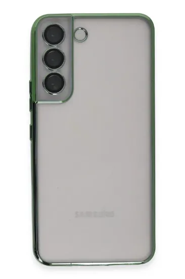 Newface Samsung Galaxy S22 Kılıf Razer Lensli Silikon - Yeşil resmi