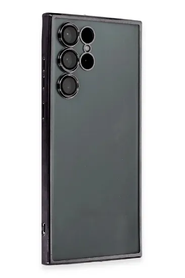 Newface Samsung Galaxy S22 Ultra Kılıf Razer Lensli Silikon - Siyah resmi