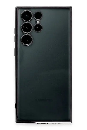 Newface Samsung Galaxy S22 Ultra Kılıf Razer Lensli Silikon - Siyah resmi