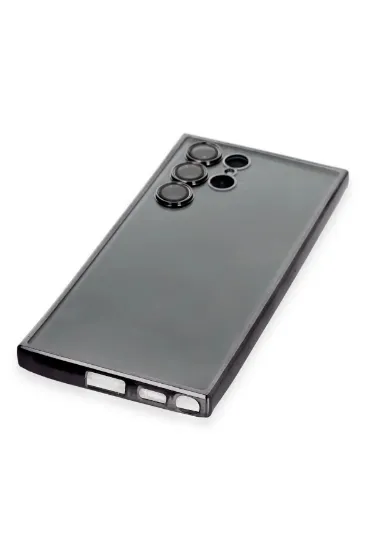 Newface Samsung Galaxy S22 Ultra Kılıf Razer Lensli Silikon - Siyah resmi