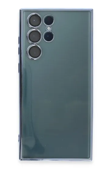 Newface Samsung Galaxy S22 Ultra Kılıf Razer Lensli Silikon - Açık Mavi resmi