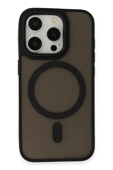 Newface iPhone 15 Pro Max Kılıf Oslo Magsafe Kapak - Siyah resmi