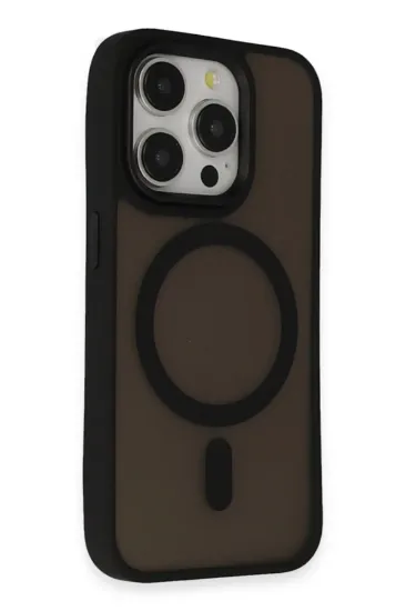 Newface iPhone 15 Pro Max Kılıf Oslo Magsafe Kapak - Siyah resmi