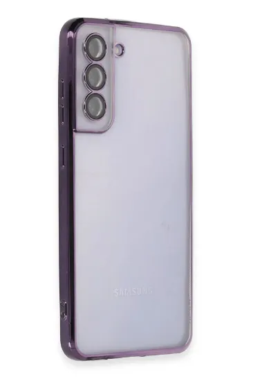 Newface Samsung Galaxy S21 FE Kılıf Razer Lensli Silikon - Mor resmi