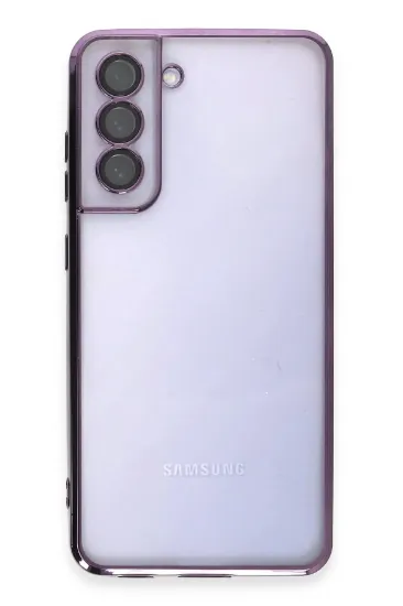 Newface Samsung Galaxy S21 FE Kılıf Razer Lensli Silikon - Mor resmi