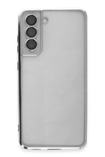 Newface Samsung Galaxy S21 FE Kılıf Razer Lensli Silikon - Gümüş resmi