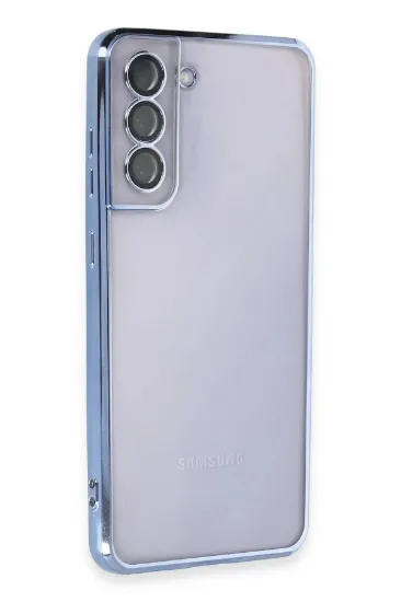 Newface Samsung Galaxy S21 FE Kılıf Razer Lensli Silikon - Açık Mavi resmi