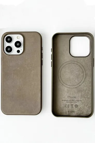 Newface iPhone 15 Pro Kılıf Karen Magsafe Kapak - Kahverengi resmi