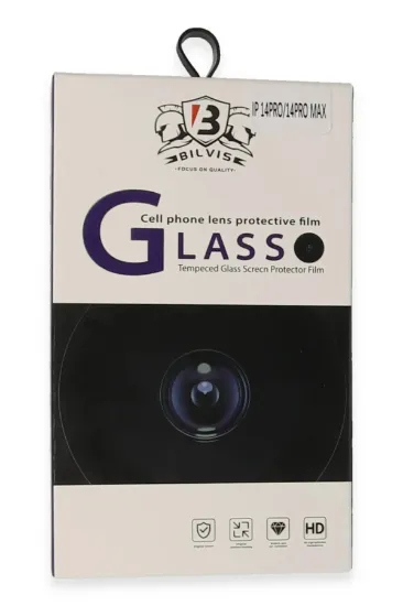 Newface iPhone 14 Pro Max Bilvis Titan Kamera Lens - Siyah resmi