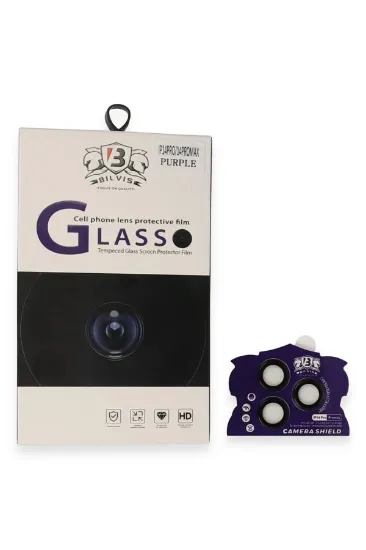 Newface iPhone 14 Pro Max Bilvis Titan Kamera Lens - Derin Mor resmi