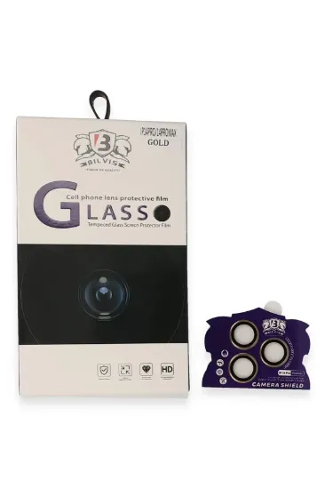 Newface iPhone 14 Pro Max Bilvis Titan Kamera Lens - Gold resmi