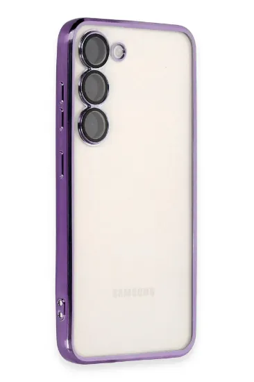 Newface Samsung Galaxy S23 Kılıf Razer Lensli Silikon - Mor resmi