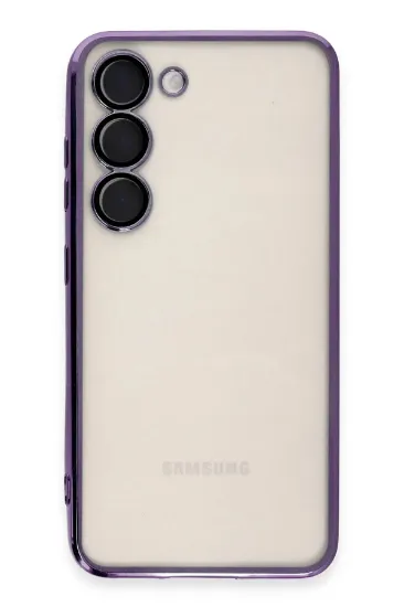 Newface Samsung Galaxy S23 Kılıf Razer Lensli Silikon - Mor resmi