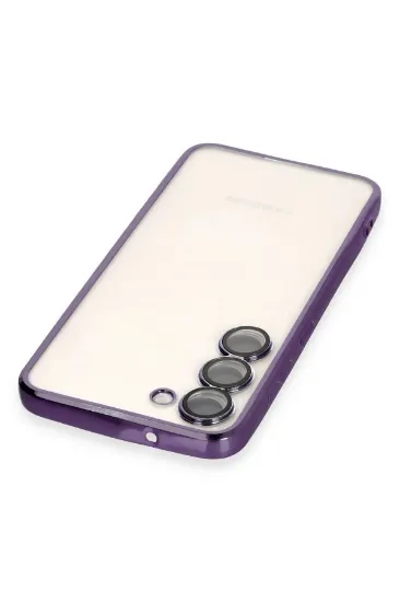 Newface Samsung Galaxy S23 Kılıf Razer Lensli Silikon - Mor resmi