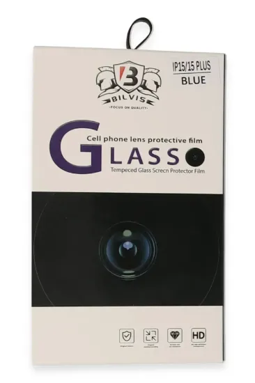 Newface iPhone 15 Bilvis Titan Kamera Lens - Lacivert resmi