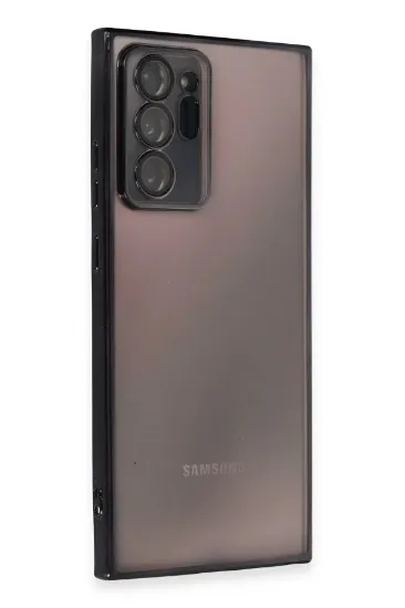 Newface Samsung Galaxy Note 20 Ultra Kılıf Razer Lensli Silikon - Siyah resmi