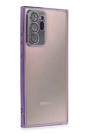 Newface Samsung Galaxy Note 20 Ultra Kılıf Razer Lensli Silikon - Mor resmi