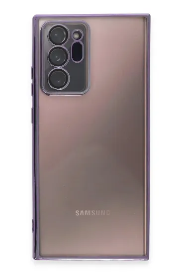 Newface Samsung Galaxy Note 20 Ultra Kılıf Razer Lensli Silikon - Mor resmi