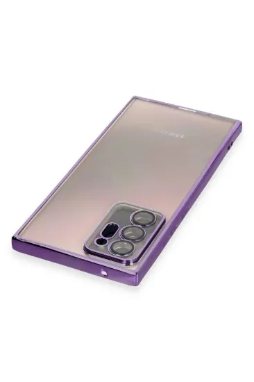 Newface Samsung Galaxy Note 20 Ultra Kılıf Razer Lensli Silikon - Mor resmi