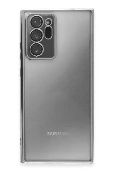 Newface Samsung Galaxy Note 20 Ultra Kılıf Razer Lensli Silikon - Gümüş resmi