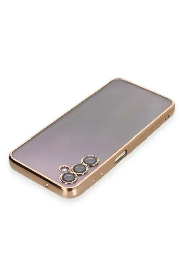 Newface Samsung Galaxy A14 4G Kılıf Razer Lensli Silikon - Gold resmi