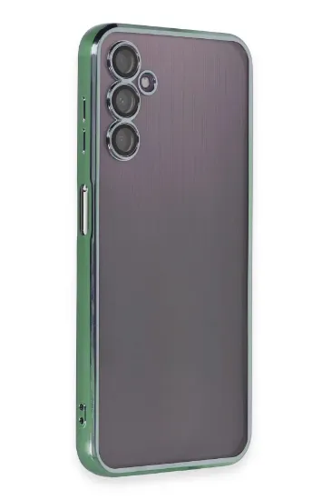Newface Samsung Galaxy A14 4G Kılıf Razer Lensli Silikon - Yeşil resmi