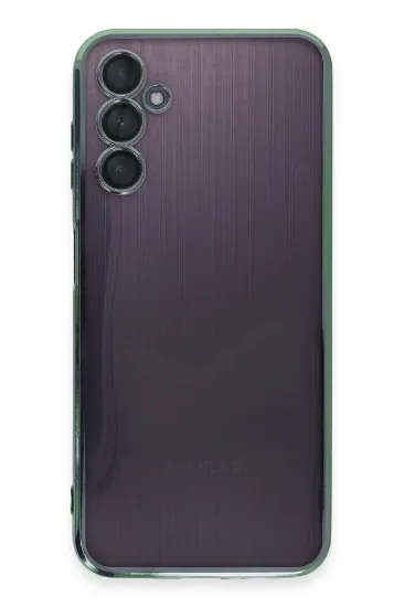 Newface Samsung Galaxy A14 4G Kılıf Razer Lensli Silikon - Yeşil resmi