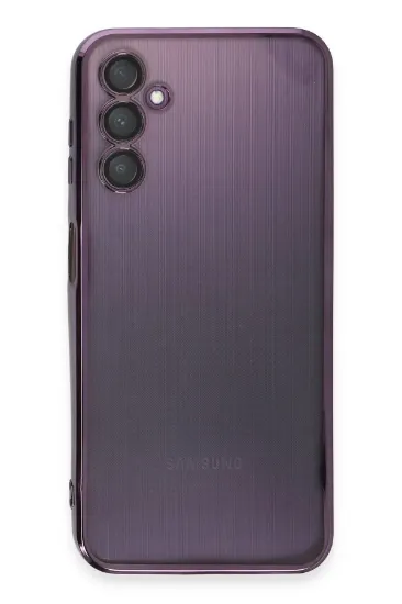 Newface Samsung Galaxy A14 4G Kılıf Razer Lensli Silikon - Mor resmi