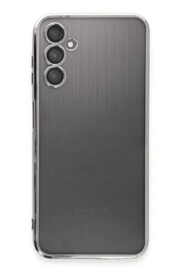 Newface Samsung Galaxy A14 4G Kılıf Razer Lensli Silikon - Gümüş resmi