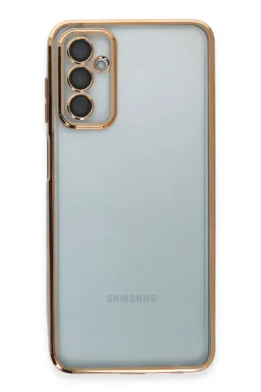 Newface Samsung Galaxy M23 Kılıf Razer Lensli Silikon - Gold resmi