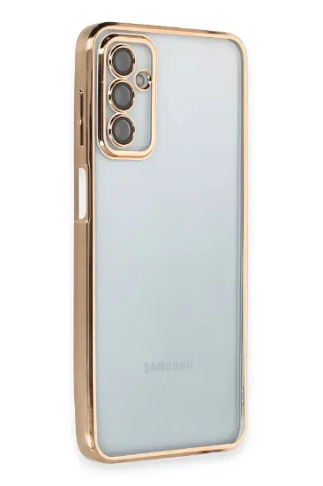 Newface Samsung Galaxy M23 Kılıf Razer Lensli Silikon - Gold resmi