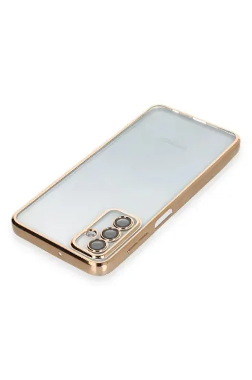 Newface Samsung Galaxy M23 Kılıf Razer Lensli Silikon - Gold resmi