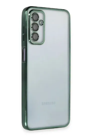 Newface Samsung Galaxy M23 Kılıf Razer Lensli Silikon - Yeşil resmi
