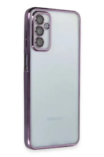 Newface Samsung Galaxy M23 Kılıf Razer Lensli Silikon - Mor resmi
