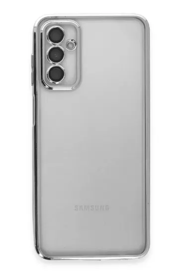 Newface Samsung Galaxy M23 Kılıf Razer Lensli Silikon - Gümüş resmi