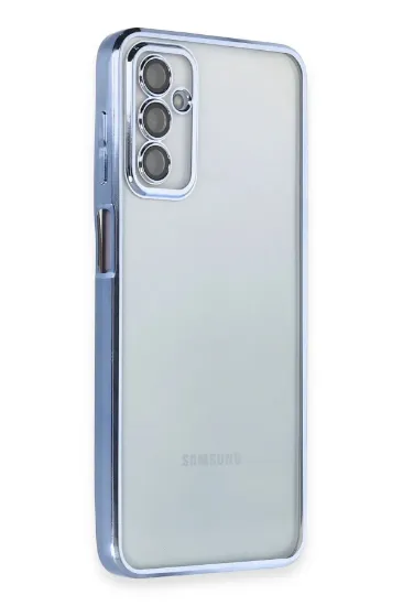 Newface Samsung Galaxy M23 Kılıf Razer Lensli Silikon - Açık Mavi resmi