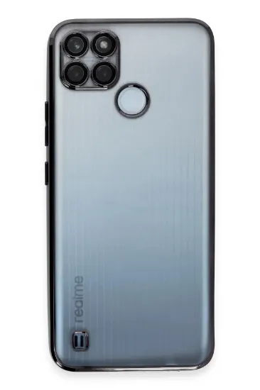 Newface Realme C25Y Kılıf Razer Lensli Silikon - Siyah resmi