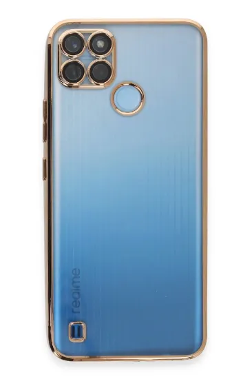 Newface Realme C25Y Kılıf Razer Lensli Silikon - Gold resmi