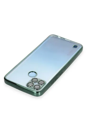 Newface Realme C25Y Kılıf Razer Lensli Silikon - Yeşil resmi