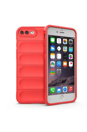Newface iPhone 7 Plus Kılıf Optimum Silikon - Kırmızı resmi
