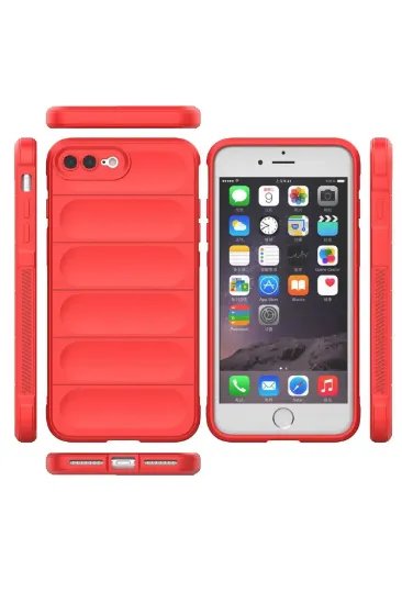 Newface iPhone 7 Plus Kılıf Optimum Silikon - Kırmızı resmi