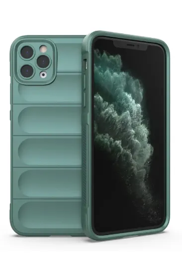 Newface iPhone 11 Pro Kılıf Optimum Silikon - Koyu Yeşil resmi