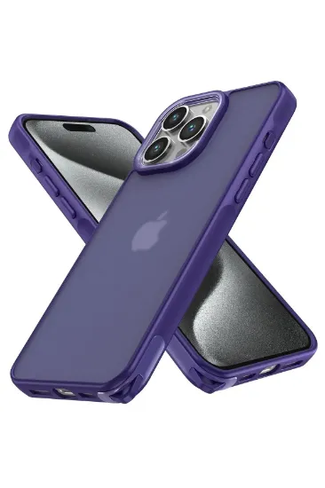 Newface iPhone 12 Pro Max Kılıf Elegant Kapak - Derin Mor resmi