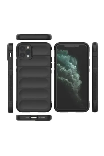 Newface iPhone 11 Pro Max Kılıf Optimum Silikon - Siyah resmi
