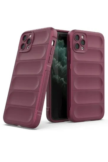 Newface iPhone 11 Pro Max Kılıf Optimum Silikon - Bordo resmi